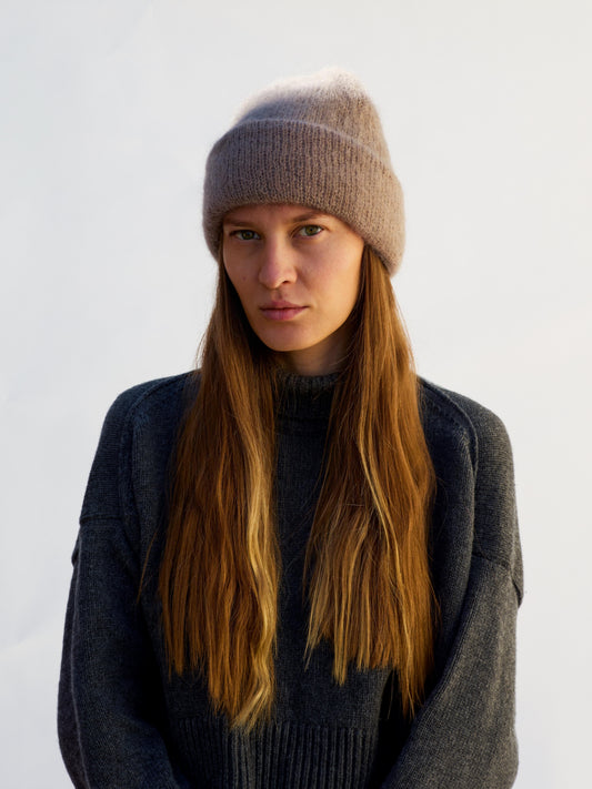 WINTER BEANIE HAT MOCHA