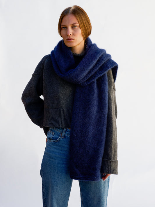 WINTER SCARF BLUE NAVY