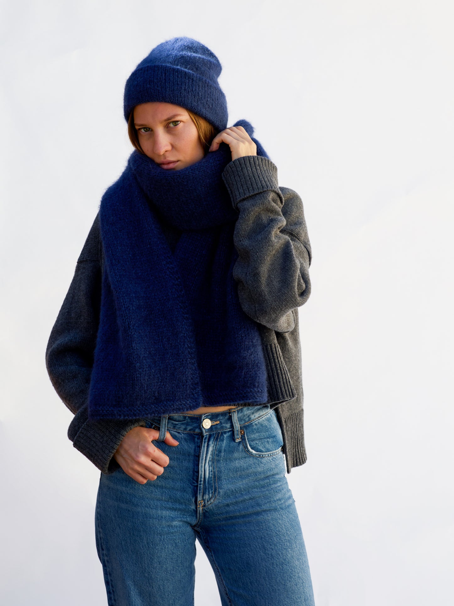 WINTER KIT HAT/SCARF BLUE NAVY
