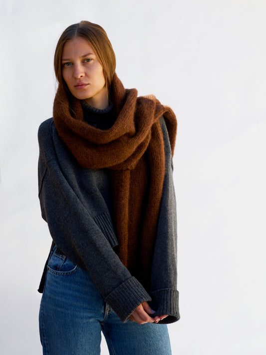 WINTER SCARF BROWN